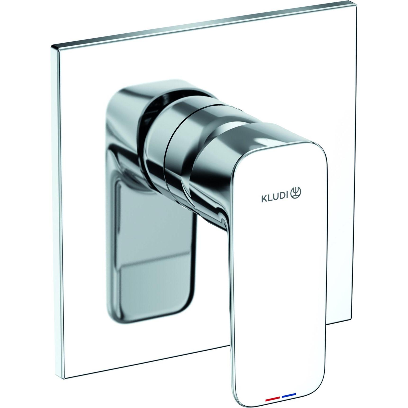 Kludi, Rubinetteria per bagno, PURE&STYLE Mitigeur monocommandé encastré pour douche, montage mural, 28 l/min, 407550575, 407550575