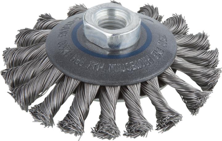 Produktbild wolfcraft 1 Stahldr.-Kegelbürste WS gez M14 ø100mm (P100)
