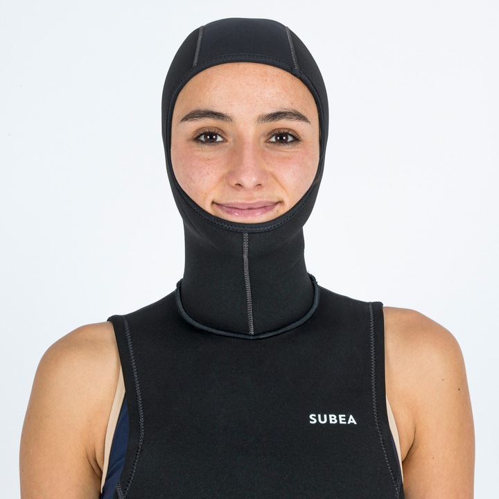 Image du produit Subea Top de plongée avec capuche 3/2 mm néoprène - Noir/Gris (3/2 mm, L)