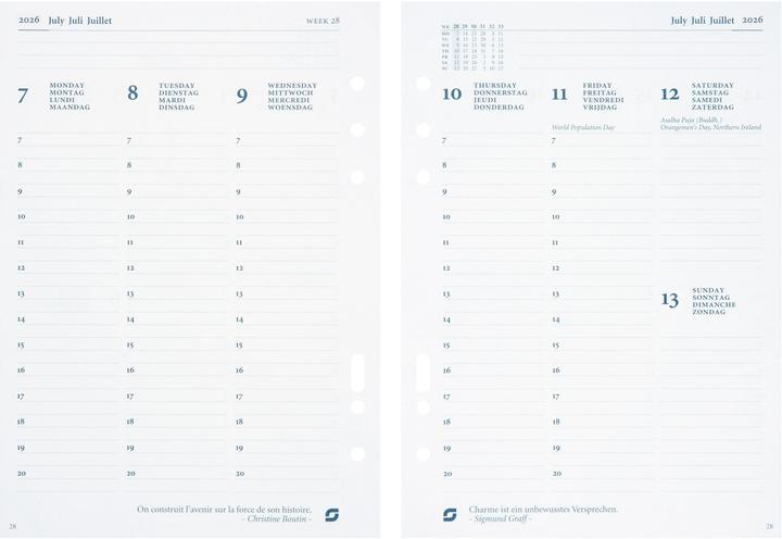 Actual product image Succes Agenda A5 2026 847107000 1W/2S Ersatz kompl. 14.8x21cm (A5, 1 week / 2 pages)
