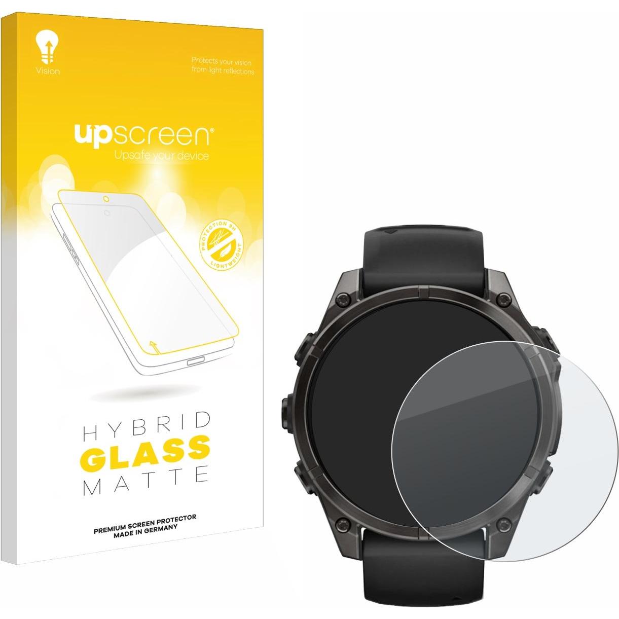 upscreen Schutzglas Schutzfolie Glas Folie Displayschutz matt, Smartwatch Schutzfolie, Grau