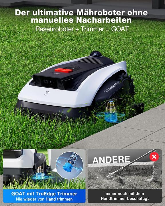 Actual product image Ecovacs GOAT O1200 LiDAR Pro (1200 m², Without boundary wire)