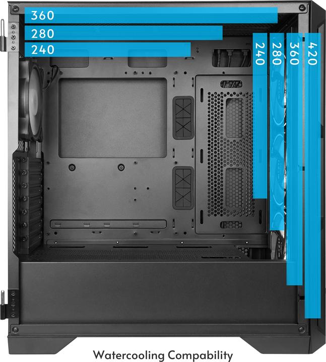 Actual product image Chieftec Apex Lumo GA-01B-L-OP (black, tempered glass) (ATX, ITX, mATX, Micro-ITX, SSI CEB, SSI EEB)