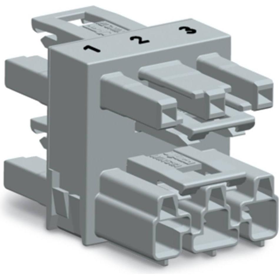Wago 770-1714 Verteiler 3-Fach 3-P. Kod. B grau (Verteiler) (770-1714)