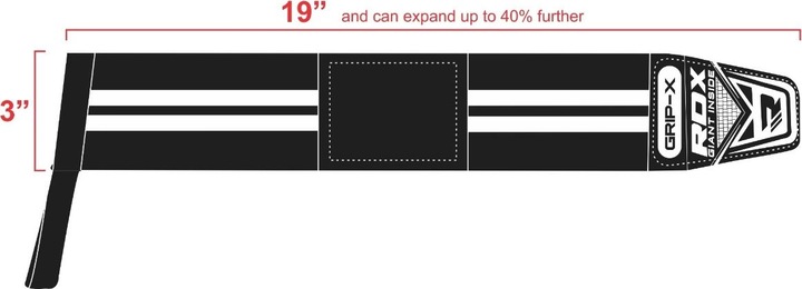 Produktbild Rdx W3 Gewichtheber Handgelenkbandage Mit Daumenschlaufen (One Size)