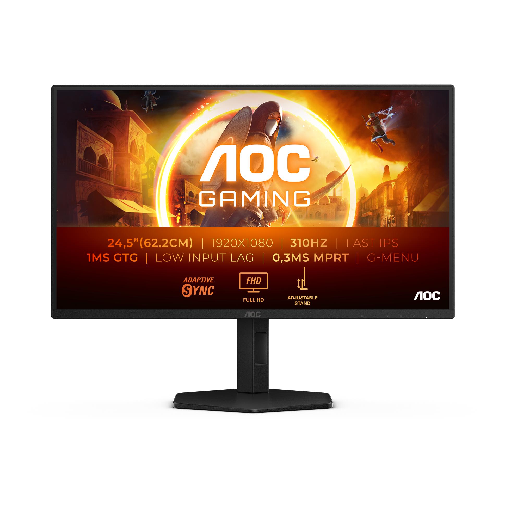 AOC 25G4SXU (1920 x 1080 Pixel, 24.50"), Monitor, Grau, Schwarz