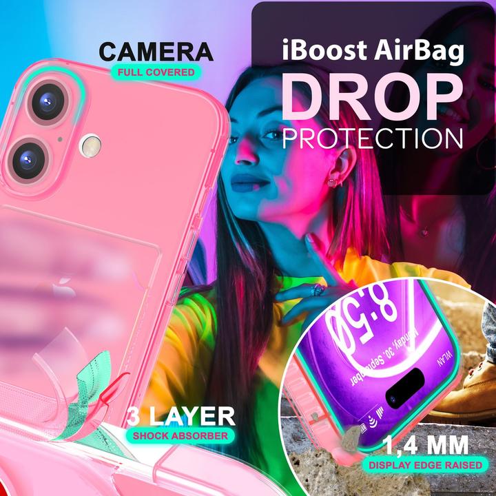 Image du produit Nalia Transparent Transparent Silicone Porte-cartes (Apple iPhone 16 Plus)