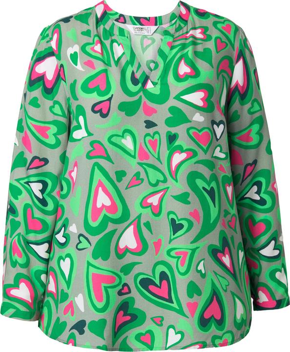 Actual product image Angel of Style Heart Pattern Tunic with Tunic Neckline and Long Sleeves (42)