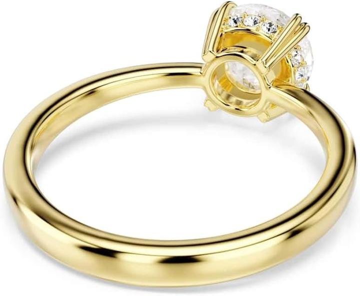 Actual product image Swarovski Stilla Attract Cocktail Ring Rundschliff Weiss Goldlegierungsschicht (60)