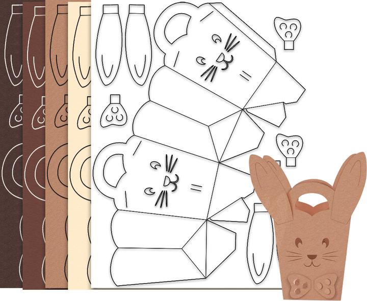 Image du produit Ursus Ensemble de panier de Pâques lapin (5 x, 0,5 x 25,5 x 33,5 cm)