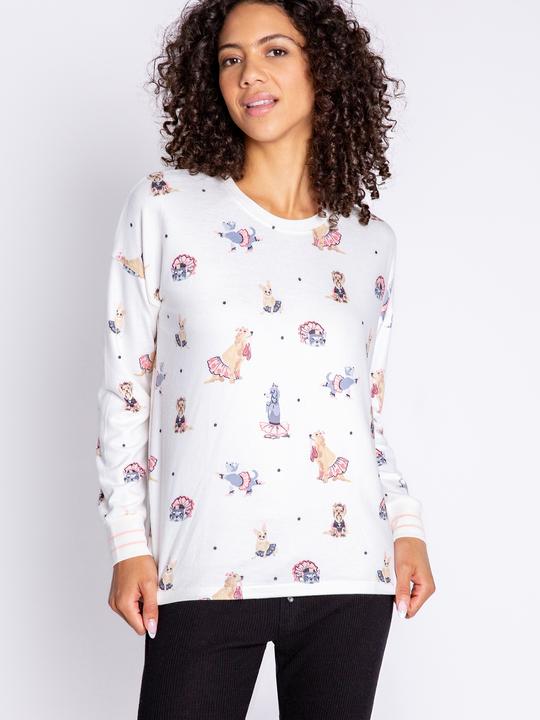 Produktbild Pj Salvage Pullover weiss/klein gemustert (XS)