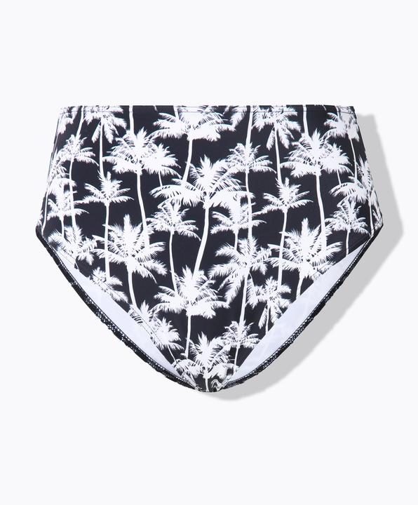 Image du produit Studio Untold Bas de bikini taille haute, imprimé palmiers
