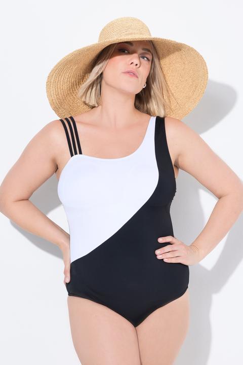 Produktbild Ulla Popken Badeanzug, Colorblocking, 3er-Träger, Softcups, recycelt (42)