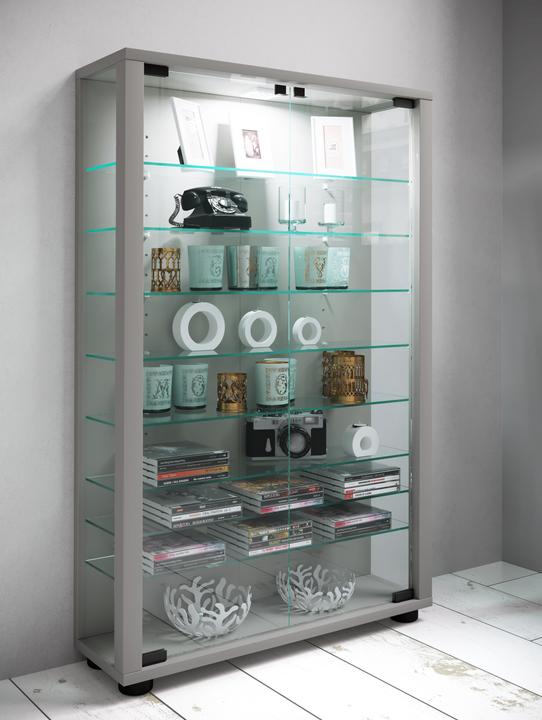 Actual product image VCM Collection stand display case wood glass Lumo Mini (59 x 18 x 90 cm)