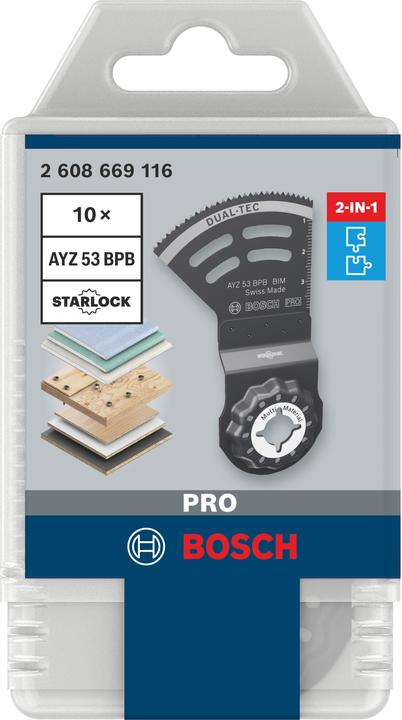 Productafbeelding Bosch Professional Zubehör PRO AYZ 53 BPB Lemmet voor multifunctioneel gereedschap, 53 x 40 mm