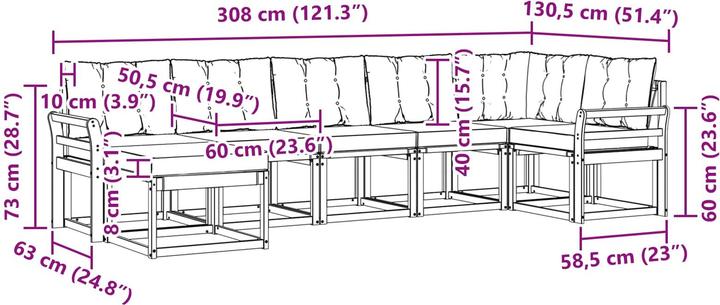 Produktbild vidaXL Outdoor-Sofa