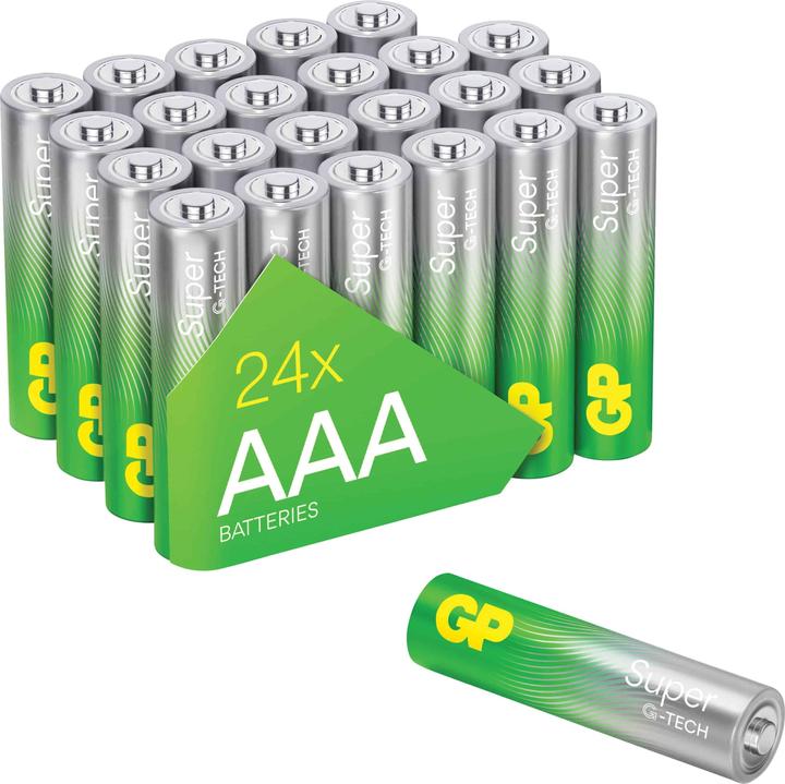 Produktbild GP Batteries 1x24 GP Super Alkaline AAA 1,5V Batterie Packs 03024AETA-B24 (24 Stk., AAA)