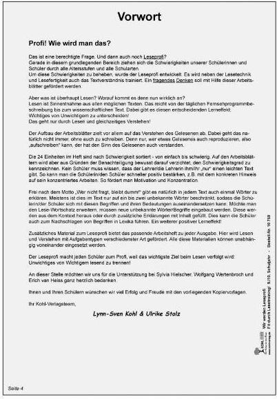 Produktbild Wir werden Leseprofi - Fit durch Lesetraining! 9./10. Schuljahr (Deutsch, 2007)