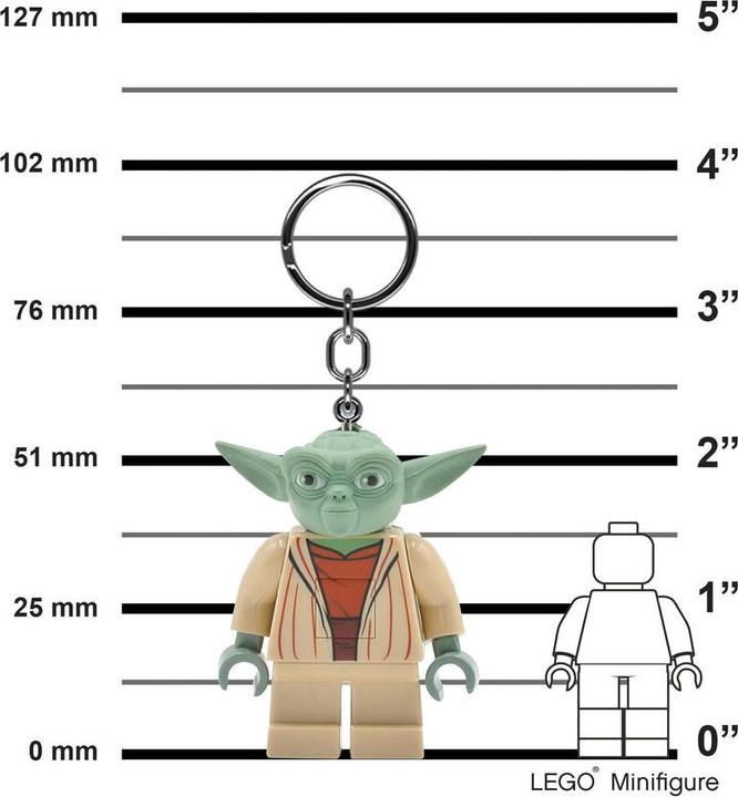 Actual product image Euromic LEGO - Keychain w/LED Star Wars - Yoda (4005036-LGL-KE11H)