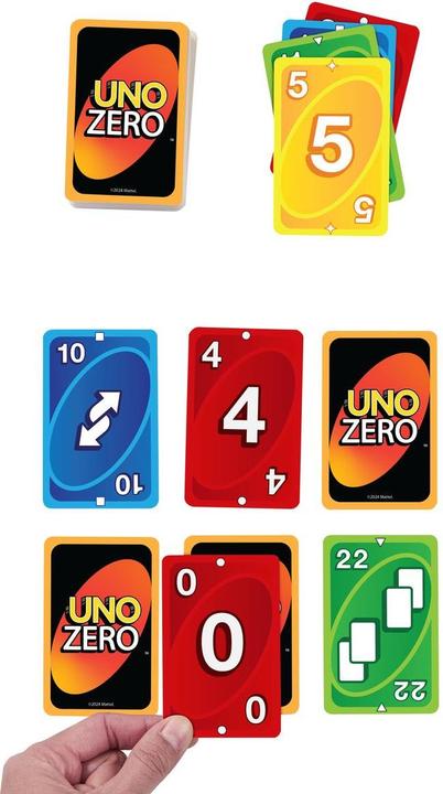 Image du produit Mattel Games UNO Zero (Multilingue, 2 - 10 Joueur)