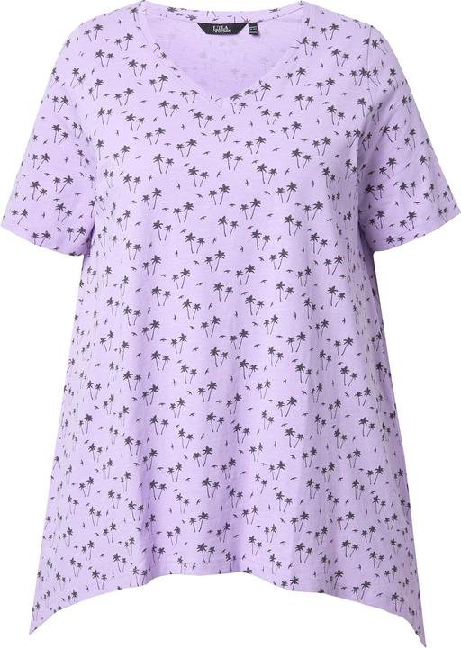 Produktbild Ulla Popken T-Shirt, Palmen, A-Linie, V-Ausschnitt, Halbarm (42, 44)