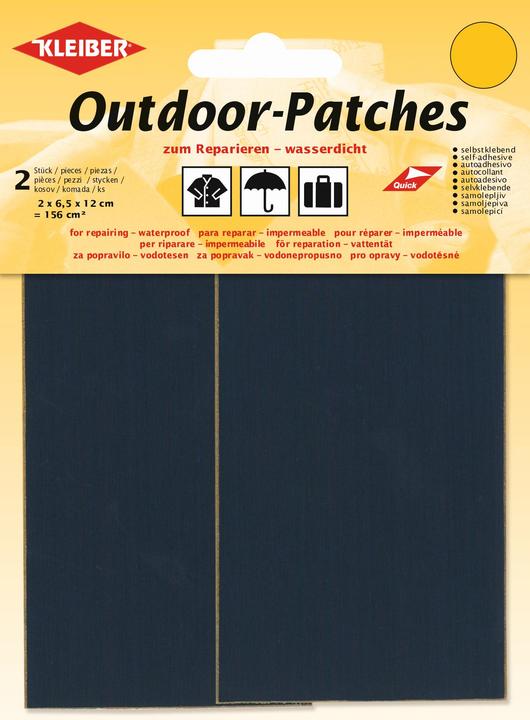 Kleiber Outdoor-Patches, selbstklebend, 65 x 120 mm, blau dunkelblau, zum Reparieren glatter Oberflächen, w (2 x)