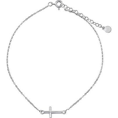 Silvego, Halsschmuck, Silver decorated chain on the leg of Bree with a cross ZT200770A