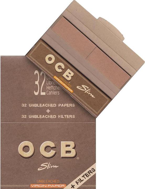 Actual product image OCB King Size slim Virgin unbleached with filter