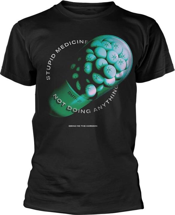 Immagine prodotto Bring Me The Horizon Stupid Medicine Männer T-Shirt schwarz S 100% Baumwolle Band-Merch, Bands (S)