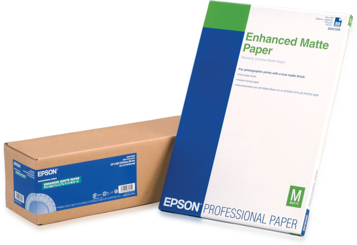 Actual product image Epson S041595 Enhanced matte paper inkjet 189g/m2 610mm x 30.5m 1 roll 1-pack (189 g/m², 3050 cm, 60.90 cm)