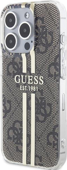 Immagine prodotto Guess GUHCP15XH4PSEGW Custodia rigida per iPhone 15 Pro Max 6,7" brązowy/marrone IML 4G Gold Stripe (Apple iPhone 15 Pro Max)