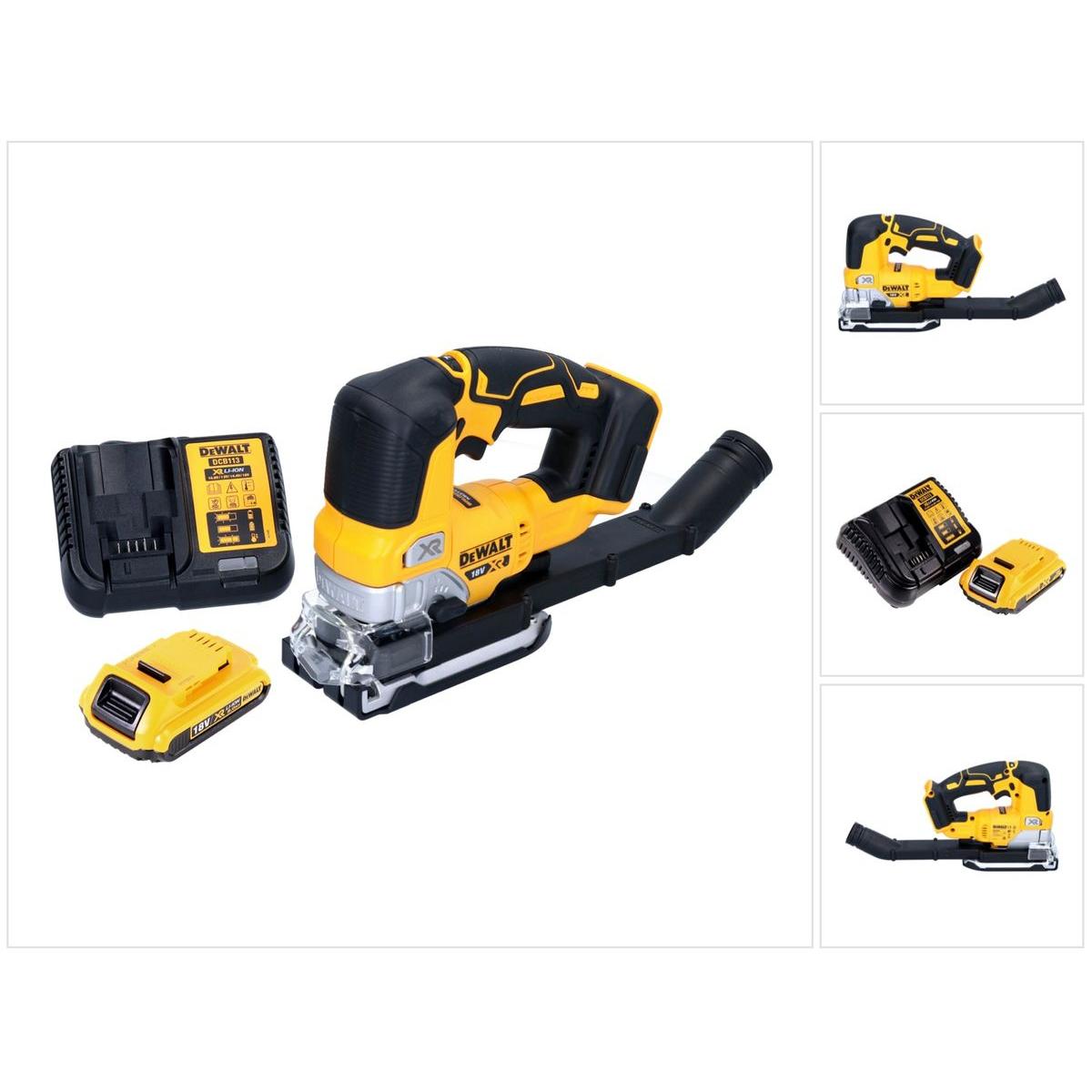 DeWalt, Stichsäge, DCS 334 D1 Akku Pendelhub Stichsäge 18 V Brushless + 1x Akku 2,0 Ah + Ladegerät