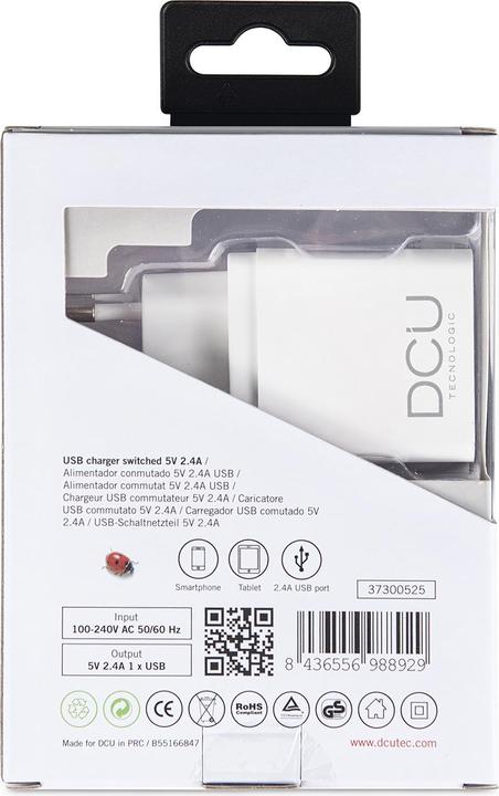 Image du produit DCU Tecnologic ALIMENTATION 1 X USB 5V 2.4A (1 portion)