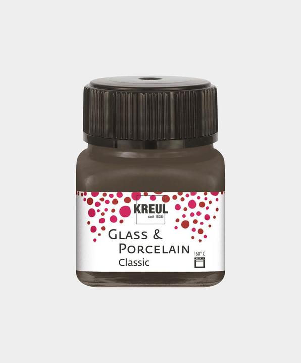 Immagine prodotto Kreul Vetro e Porcellana Classico, vernice per porcellana e vetro (Marrone scuro, 20 ml)