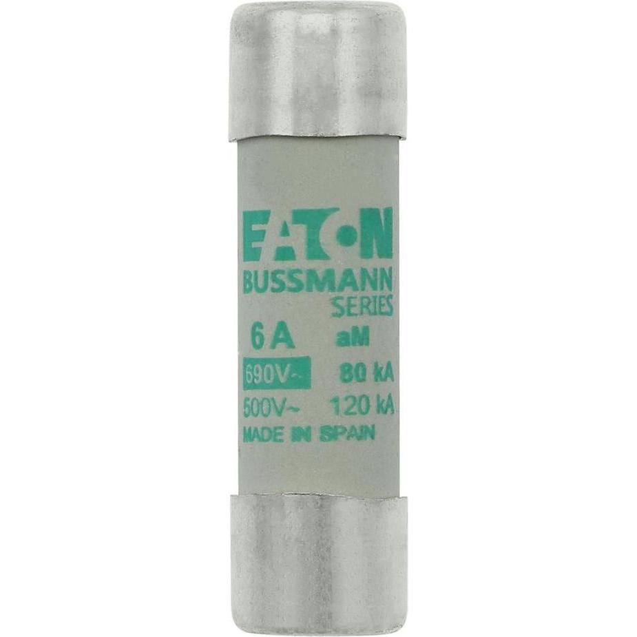 10x Eaton, Sicherung, Sicherungseinsatz, Niederspannung, 6 A, AC 690 V, 80 kA, 14 x 51 mm, aM, IEC C14M6 (Feinsicherung,...