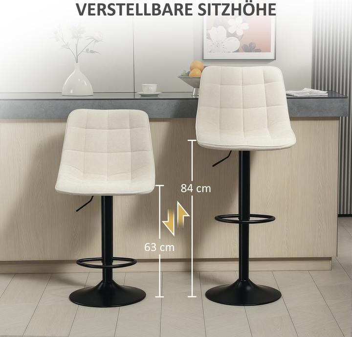 Produktbild Homcom Barhocker Polyester Beige