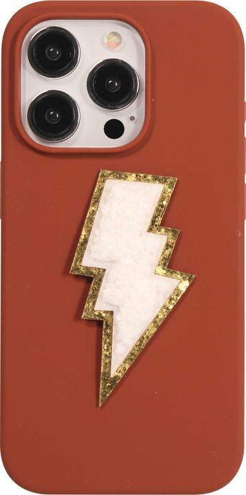 Actual product image PhoneLook Sticker Sticker for mobile/tablet/computer 3D embroidered lightning white gold