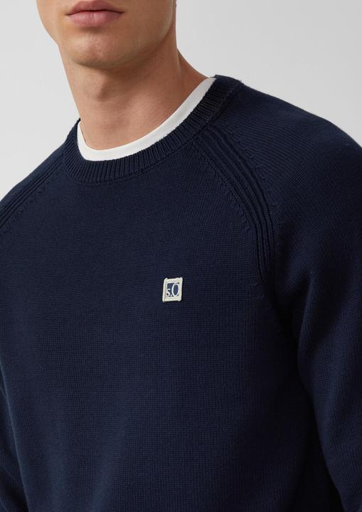 Produktbild s.Oliver Strickpullover Strickpullover aus Baumwolle mit Raglanärmeln (L)