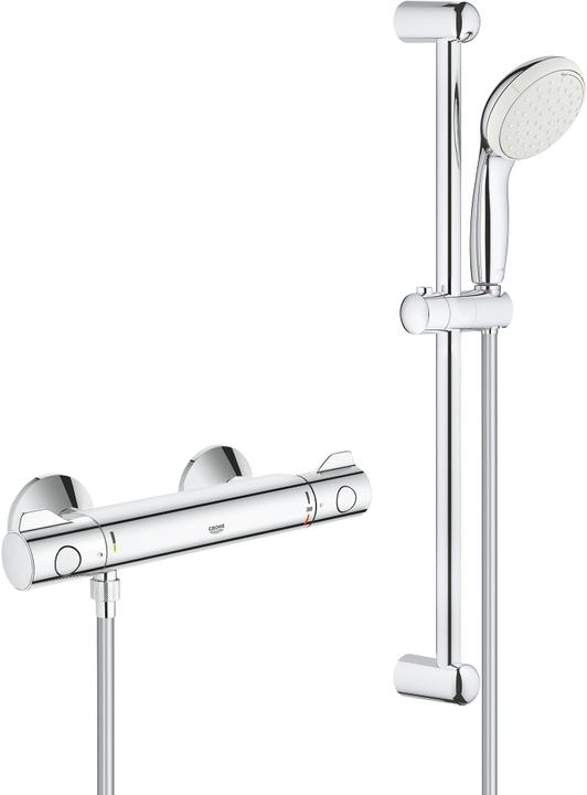 Produktbild Grohe Grohtherm 800 Thermostat-Brausebatterie mit Brausegarnitur