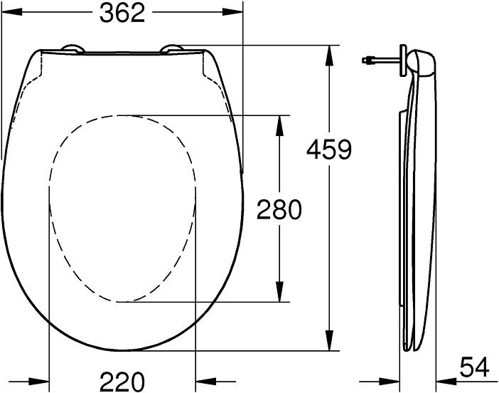 Image du produit Grohe Siège WC en céramique de construction