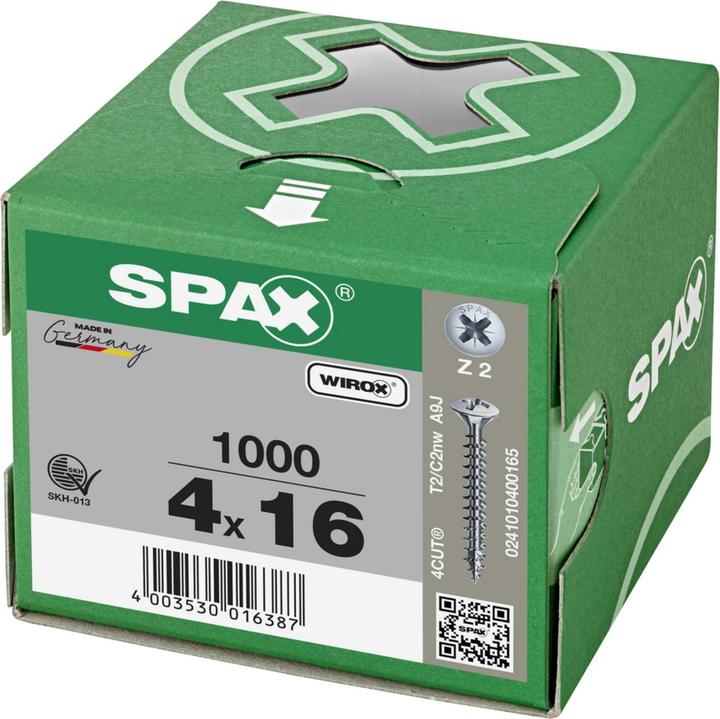 Actual product image Spax Linsenmultikopf Bremsrippen Z2 Vollgewinde Wirox (1000 Screws per piece)