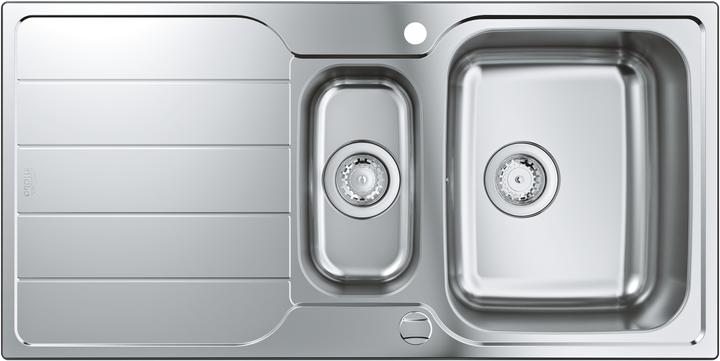 Produktbild Grohe K500 Edelstahlspüle mit Abtropffläche (Aufsatzspülbecken, 48.20 cm, 98.20 cm)