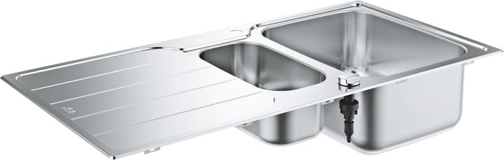 Grohe K500 Evier en acier inoxydable avec égouttoir (Éviers à poser, 48.20 cm, 98.20 cm)
