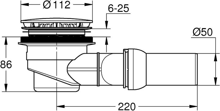 Actual product image Grohe Drain set for shower tray