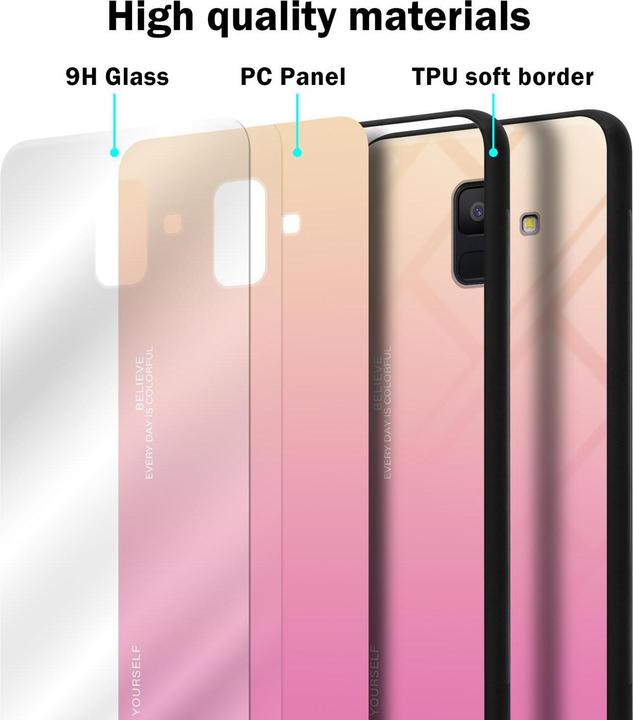 Actual product image Cadorabo TPU 2 colors glass cover (Samsung Galaxy J6 (2018))