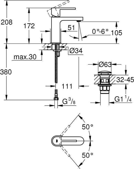 Produktbild Grohe Plus Einhand-Waschtischbatterie S-Size