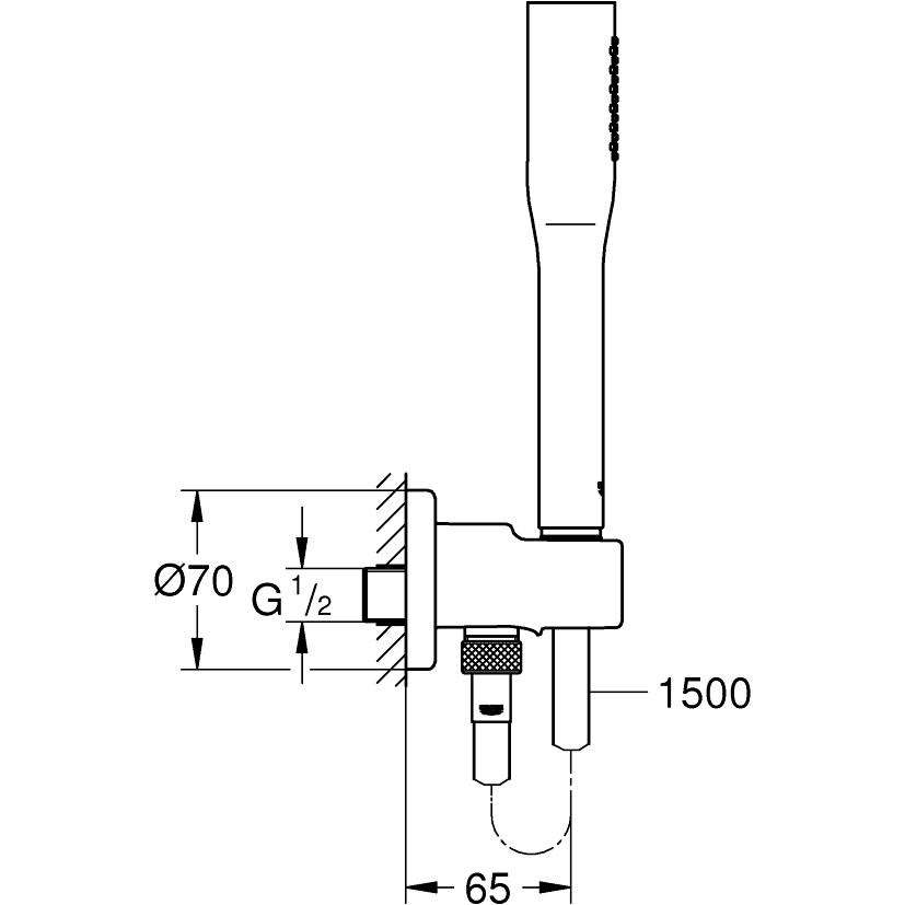 Thumbnail - Grohe, Duschsystem, Euphoria Cosmopolitan Stick Wandhalterset