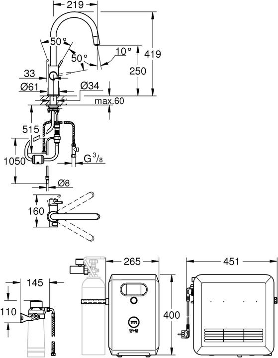 Produktbild Grohe Blue Professional C-Auslauf Set