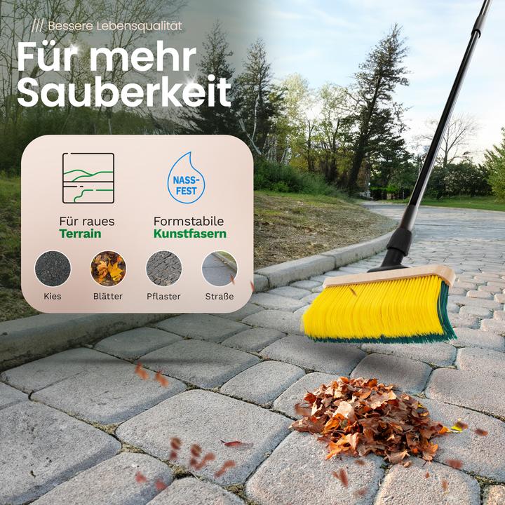 Actual product image Novaliv Premium Krallenbesen mit Stiel 50cm inkl. Kehrgarnitur Outdoor, Spezialbesen gebogenen (1 pcs.)