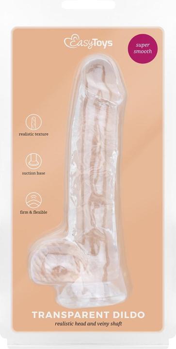 Actual product image Easytoys Jelly Dildo with Balls - 13.5 cm